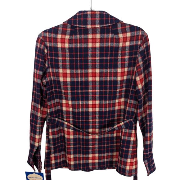 Pendleton Knockabouts 1960s Plaid Wool Shirt Blazer Red White Blue Made in USA - Picture 2 of 14